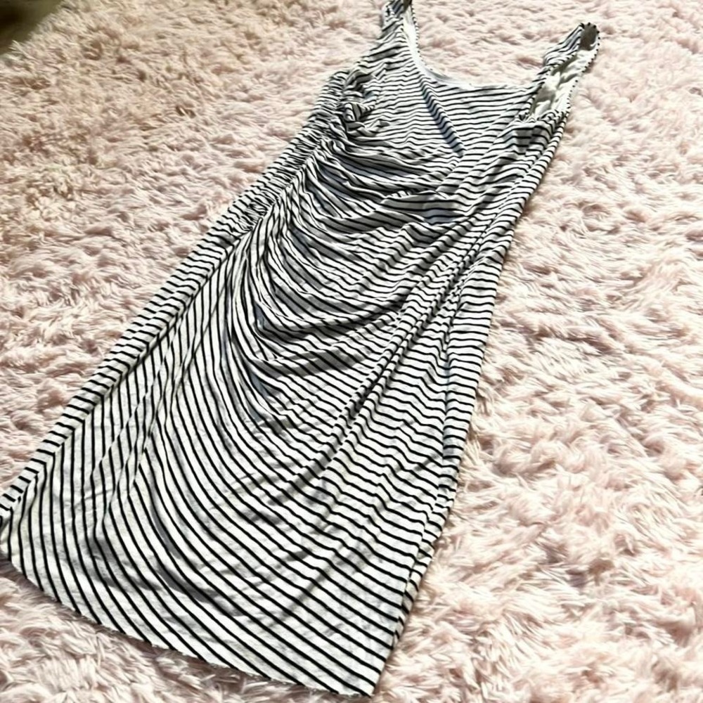 Bailey 44 Anthropology Striped Ruched Sailor Coastal Tank Dress Womens S Preppy - Picture 4 of 5